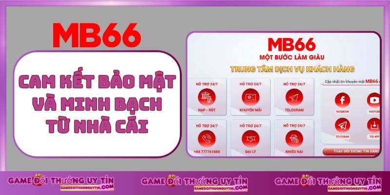 Cam kết bảo mật và minh bạch từ nhà cái