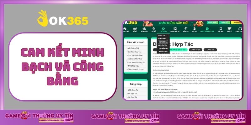 Cam kết minh bạch và công bằng