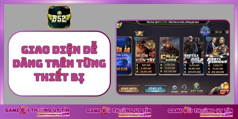 Giao diện dễ dàng trên từng thiết bị
